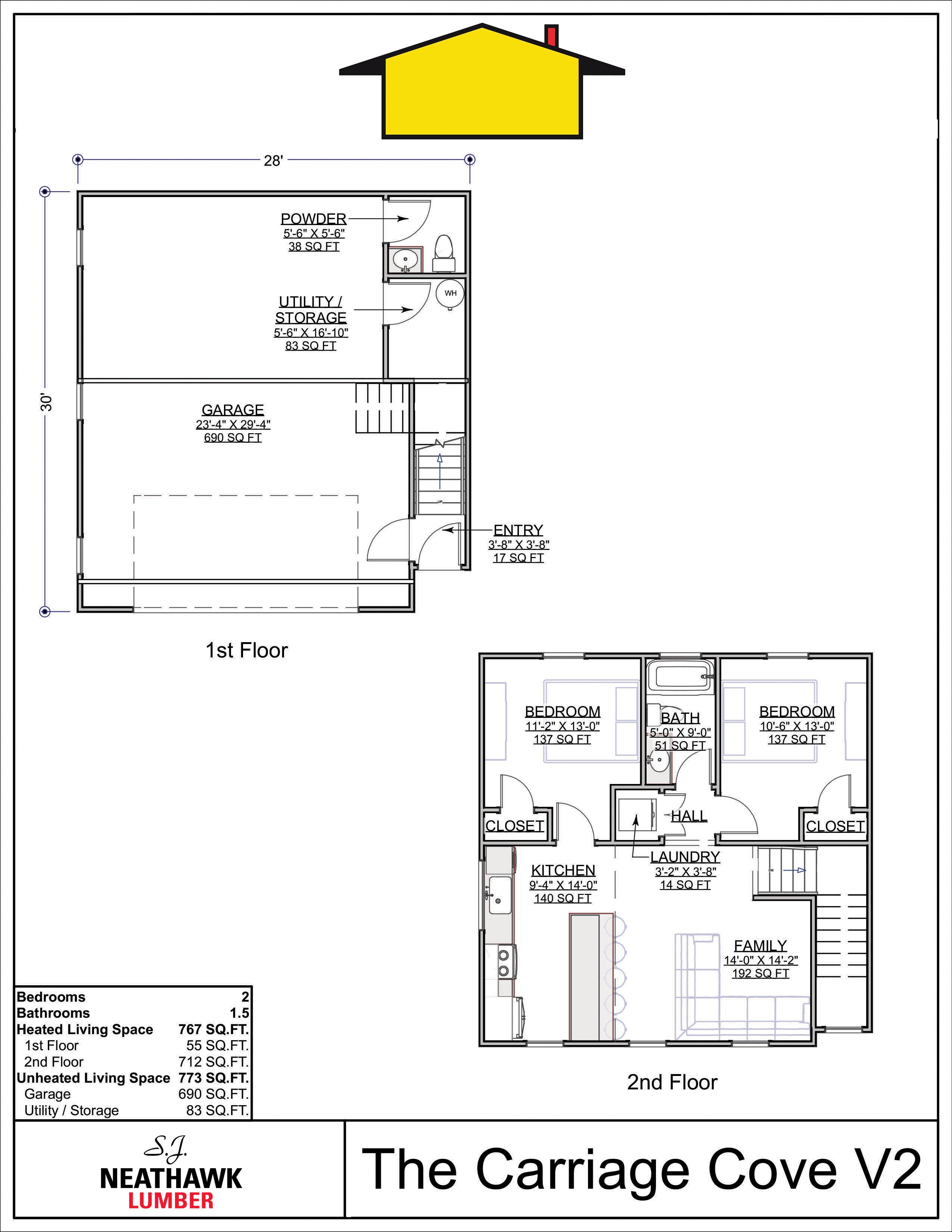 Floor Plan for Carriage Cove II