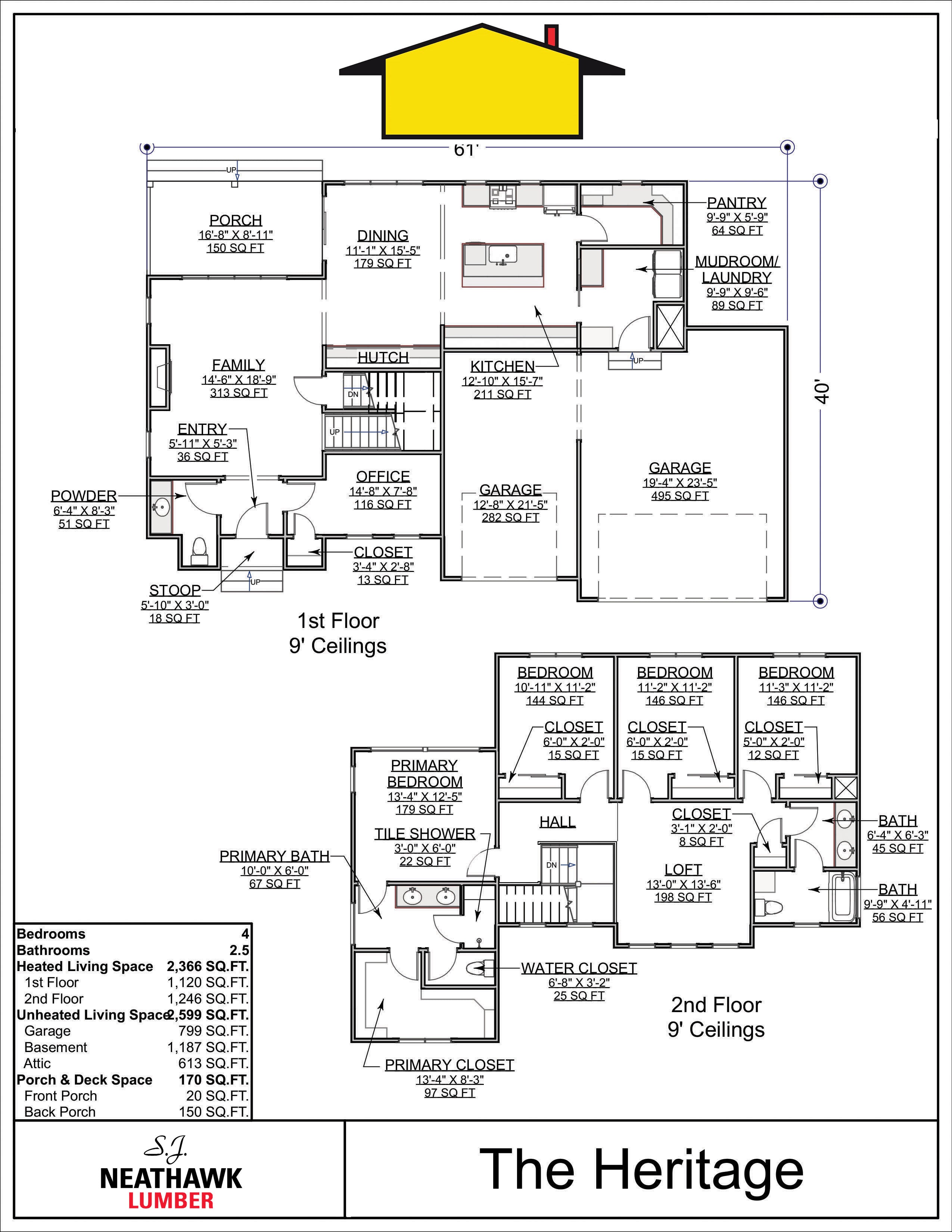 Floor Plan for The Heritage